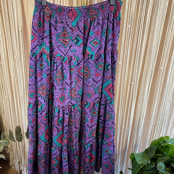Vintage America America Geometric Print Skirt - Picture 7 of 7